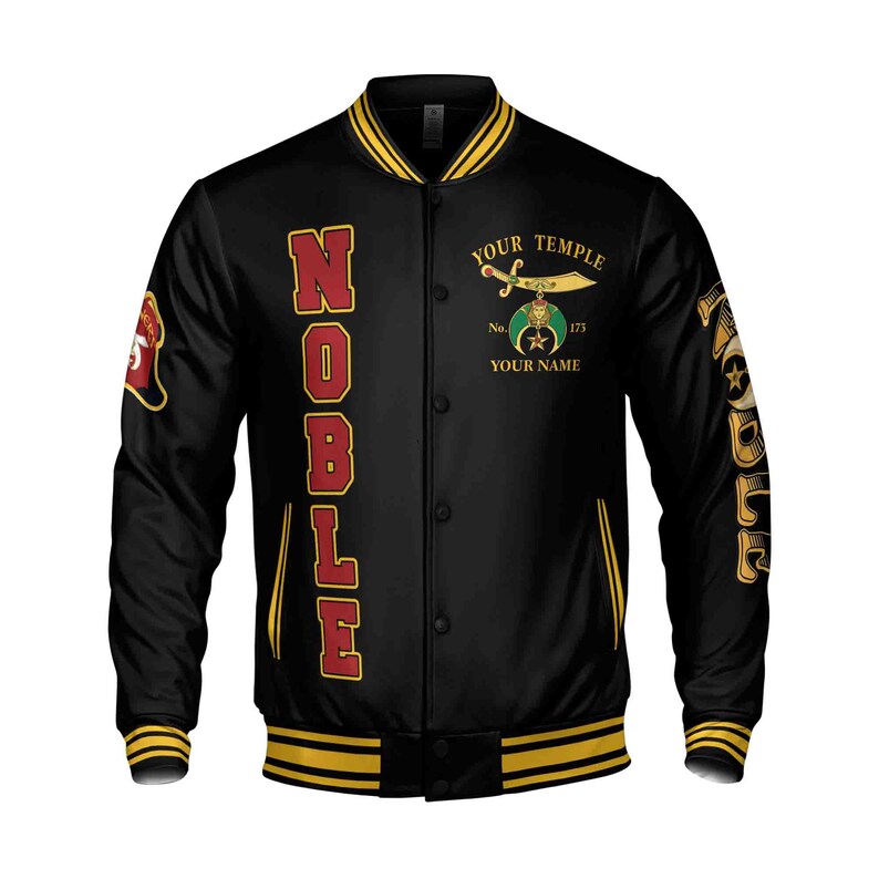 Custom Your Temple And Name King Of The Desert Shriner Nobles Mystic Baseball Jacket