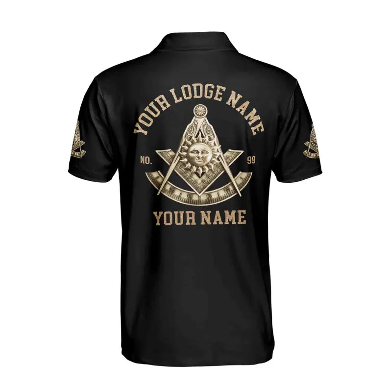 Custom Name Freemasonry Past Master Mason Men's Polo