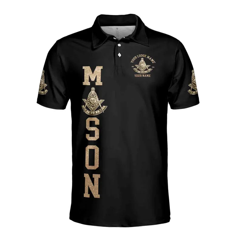 Custom Name Freemasonry Past Master Mason Men's Polo