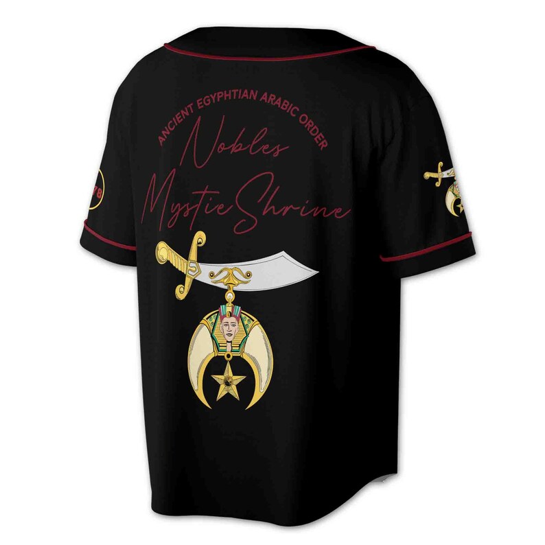 Temple Nobles Mystic Shrine Custom Baseball Jersey Shirt