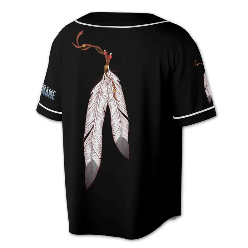 Custom Name Native American Baseball Jersey: Indigenous Symbol Print, 3D Baseball Jesey Shirt