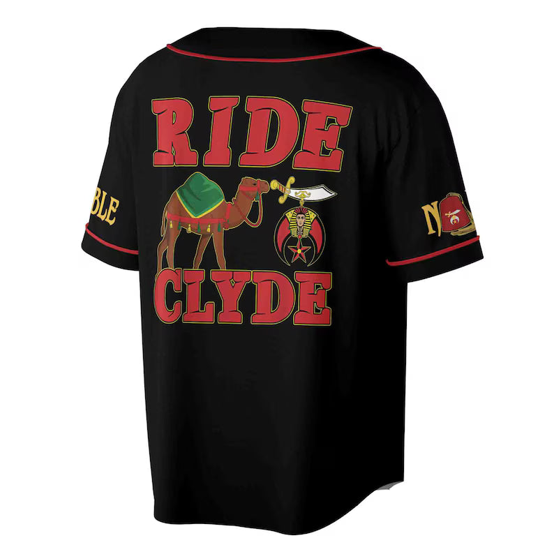 Custom Your Name, Temple Noble Shriners Ride Clyde Camel 3D Baseball Jersey Shirt