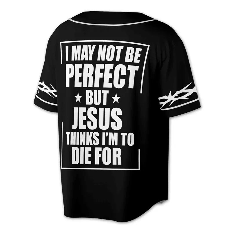 Personalized Jesus Baseball Jersey - Black 3D Print, 3D Baseball Jersey Shirt