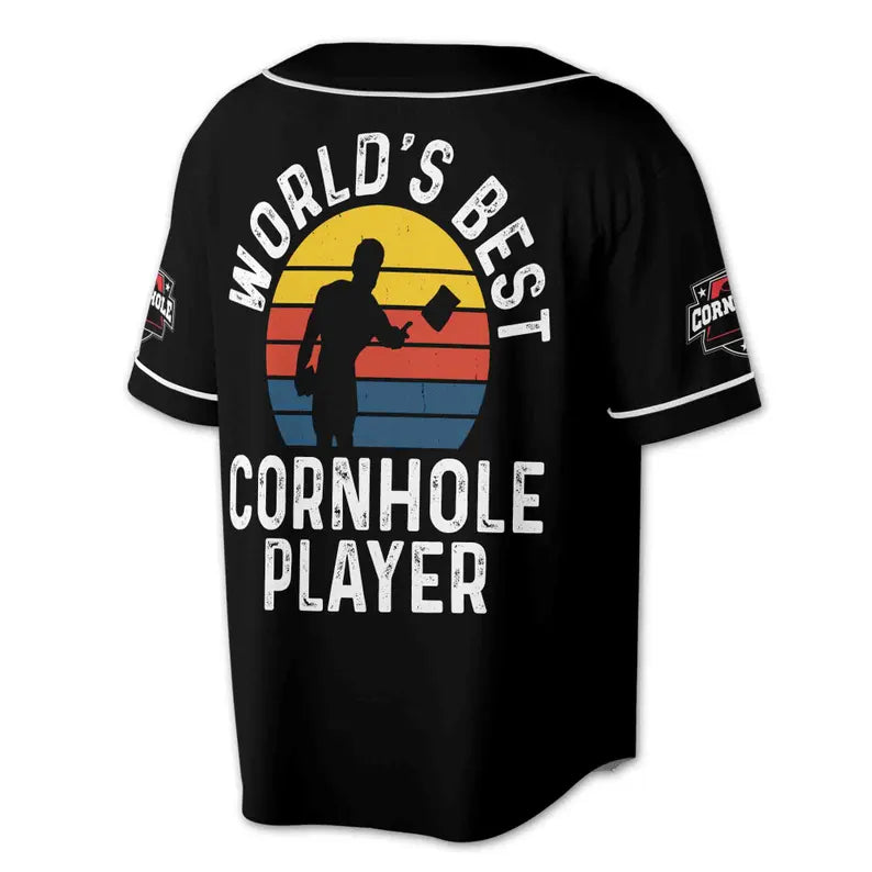 Custom Name Cornhole Player Baseball Jersey, 3D Baseball Jesey Shirt