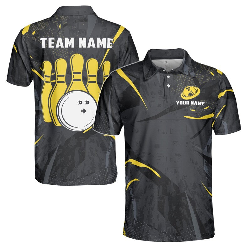 Custom Name Pickleball Paddle Ball Men's Polo
