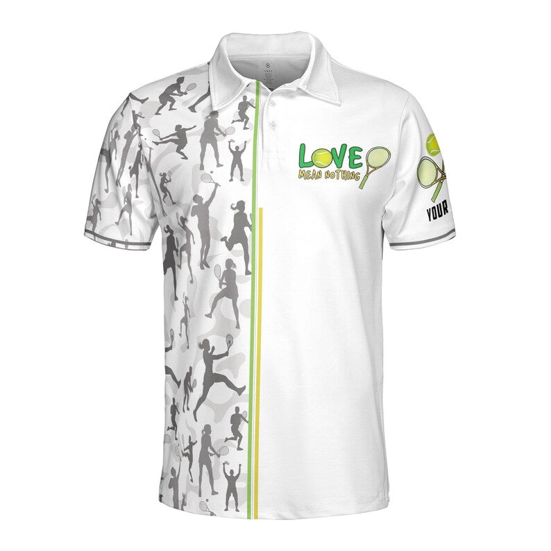 Custom Name Eat Sleep Tennis and Repeat Men's Polo