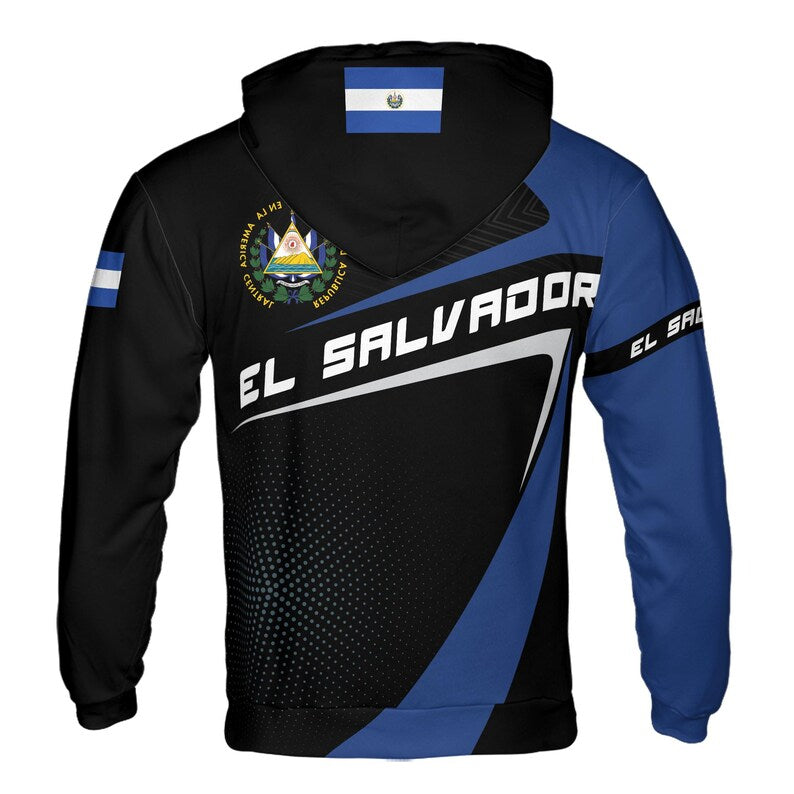 Custom El Salvador Flag Patriotic Hoodie 3D