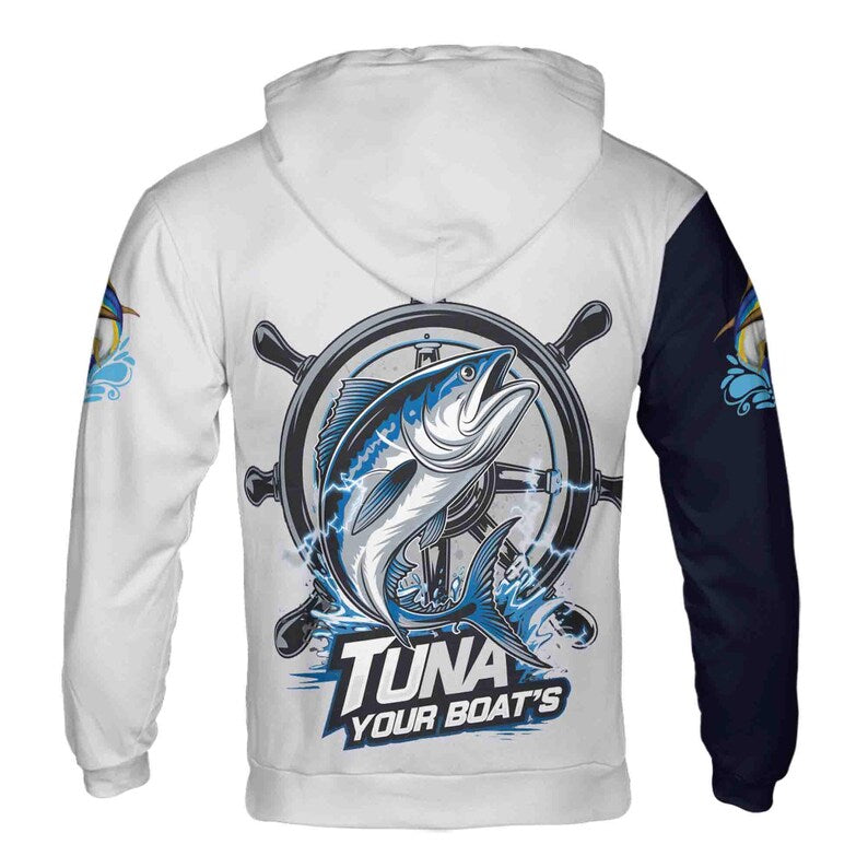Custom Name Fishing Water Tuna Your Boat Name Hoodie 3D