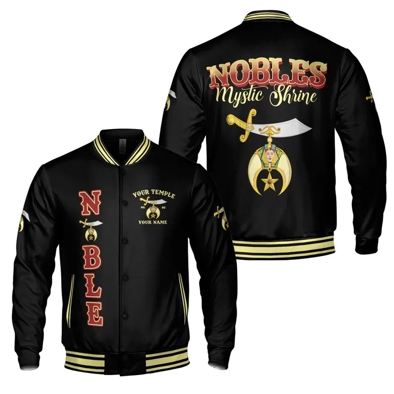 Personalized Mystic Shriner Noble Shriners Masonic Varsity Jacket