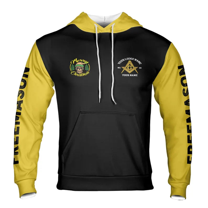 Customized Merry Christmas Winter Freemasonry Hoodie 3D