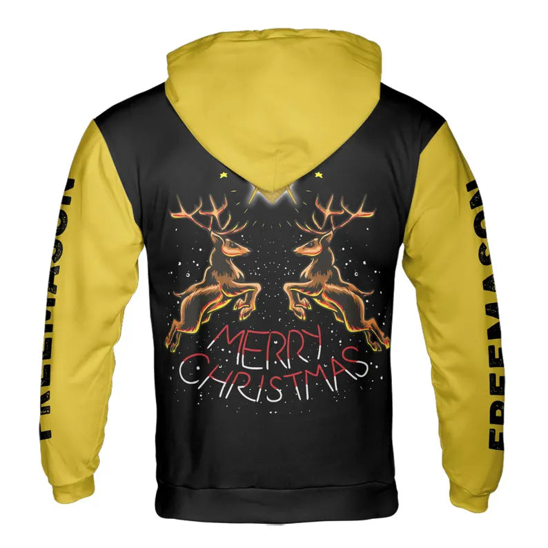 Customized Merry Christmas Winter Freemasonry Hoodie 3D