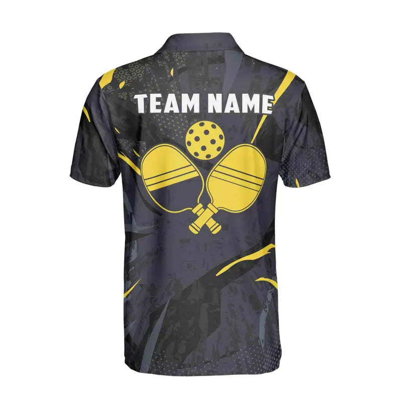 Custom Name Pickleball Paddle Ball Men's Polo
