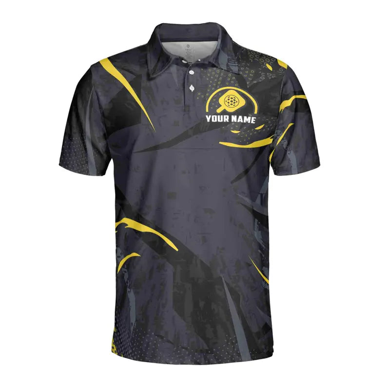 Custom Name Pickleball Paddle Ball Men's Polo
