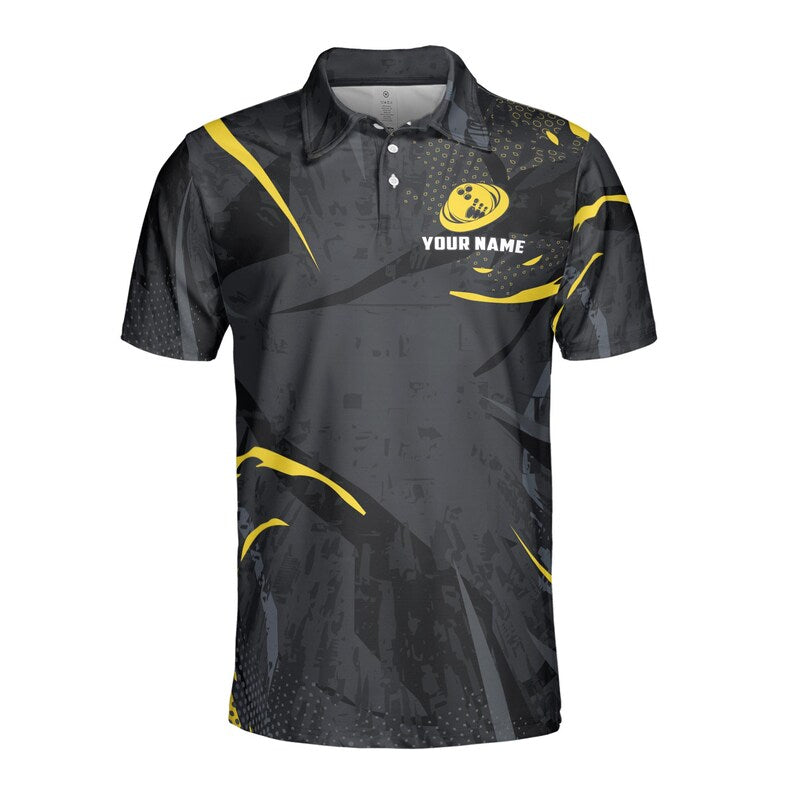 Custom Name Pickleball Paddle Ball Men's Polo