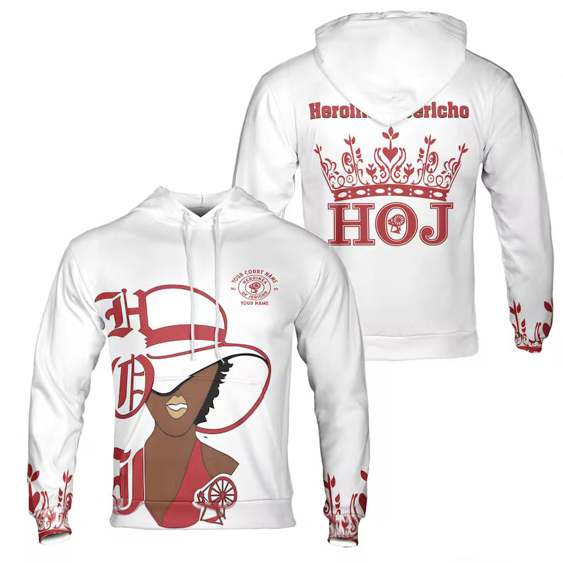 Customized Heroines of Jericho HOJ Elegant Lady and Floral Hoodie 3D