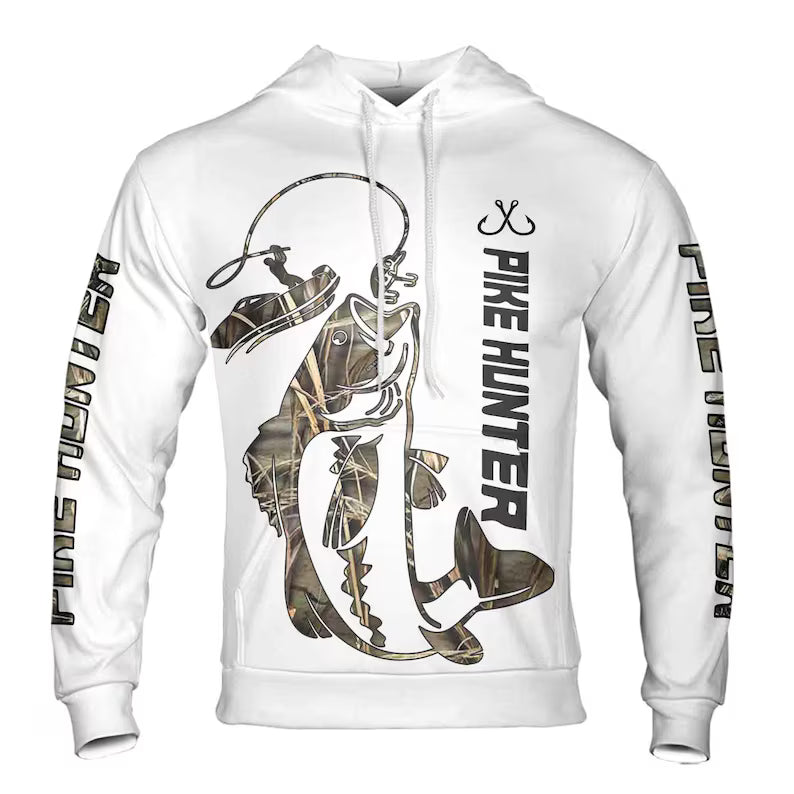 Custom Name Pike Hunter Fisherman Hoodie 3D
