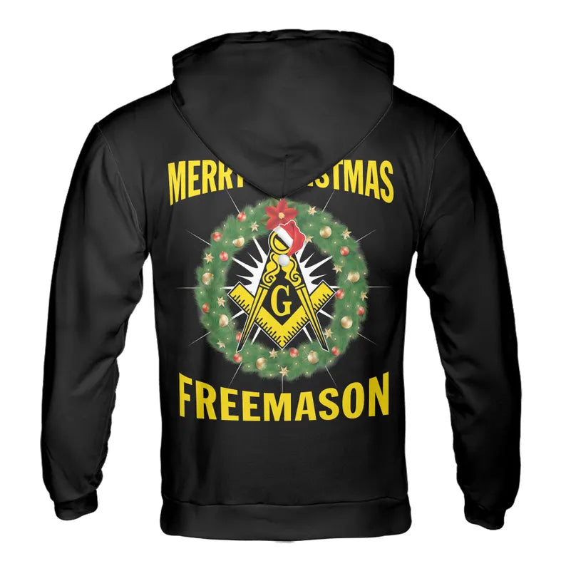 Personalized Merry Christmas Masonic Xmas Is Coming Freemasonry Hoodie 3D
