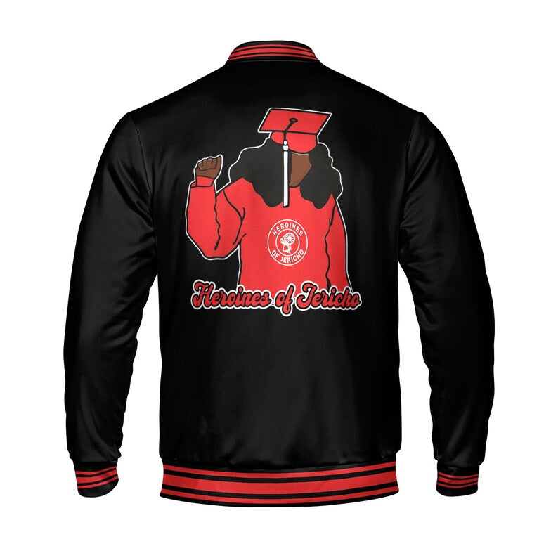 Custom Name Heroines of Jericho with HOJ Lady Varsity Jacket
