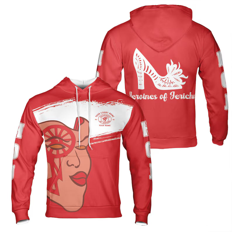 Custom Name HOJ Lady Spinning Wheel Heroines Of Jericho Hoodie 3D