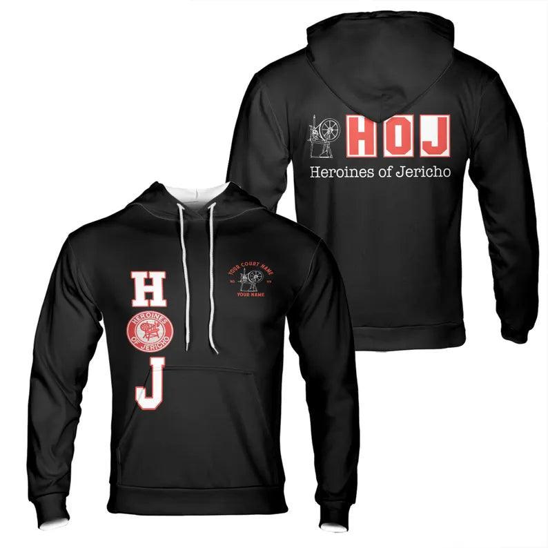 Customized Heroines of Jericho Black Hoodie 3D