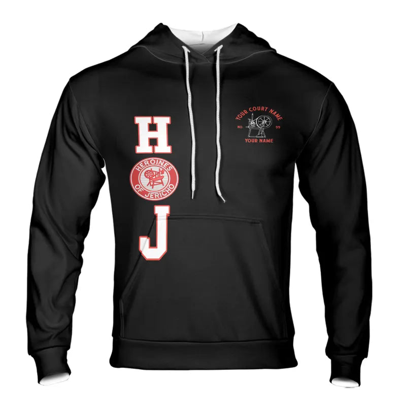 Customized Heroines of Jericho Black Hoodie 3D
