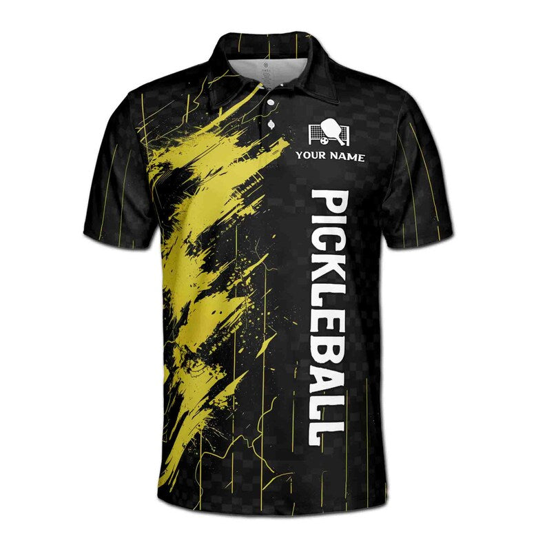 Custom Never Underestimate An Old Man With A Pickleball Paddle Men's Polo