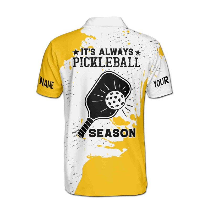 Personalized Name Team Always Pickleball Season Men's Polo Shirt
