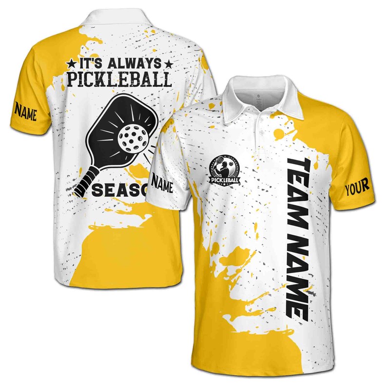 Personalized Name Team Always Pickleball Season Men's Polo Shirt