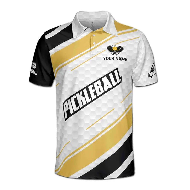 Customized Name Team Pickleball League Player Men's Polo Shirt