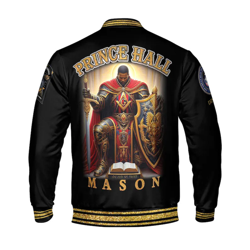 Customize Name Riding The Goat F&AM Prince Hall Mason Varsity Jacket