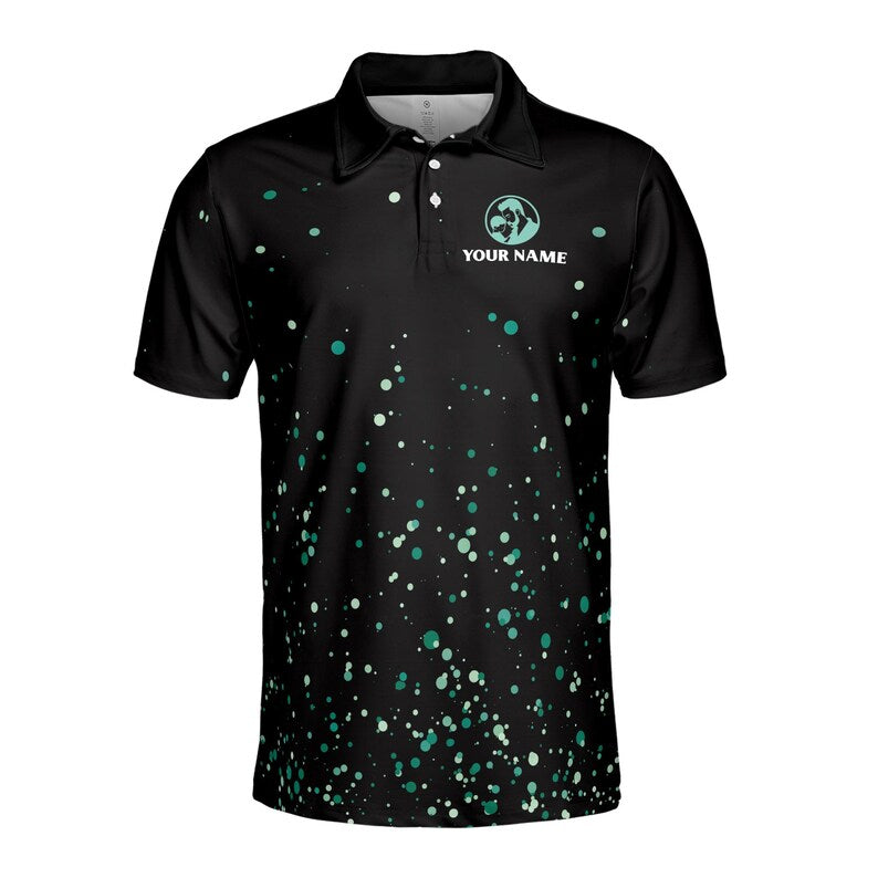 Customize Name Top Dad Fedora Black 3D Men's Polo Shirt