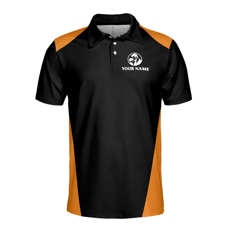 Customize Name Dad The Real Superhero Black 3D Men's Polo Shirt