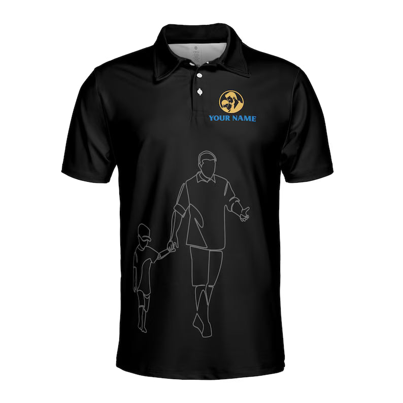 Personalized World's Best Dad Polo Shirt, Custom 3D Print