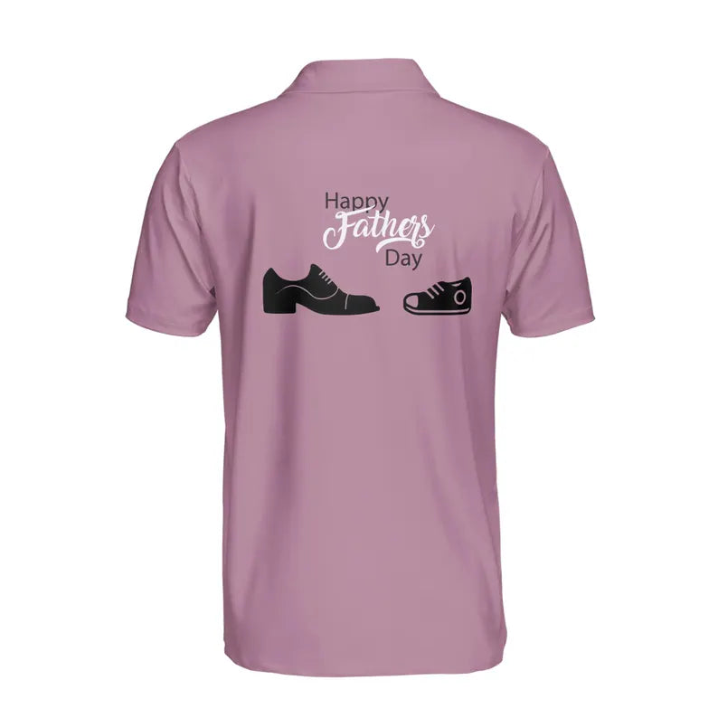 Customize Name Dad Child Shoes Violet 3D Men's Polo Shirt