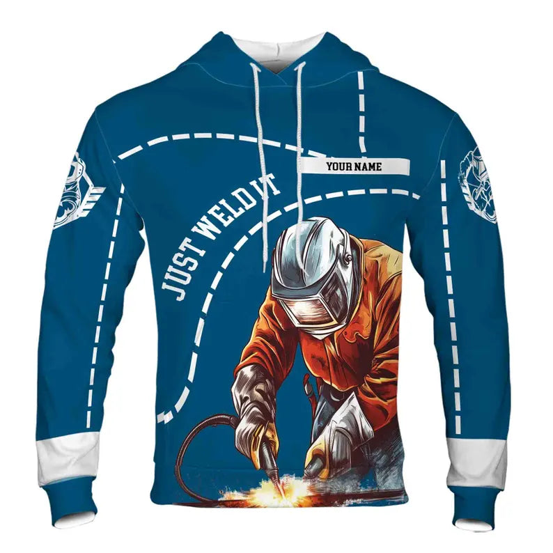 Custom Name Mechanic Tool Skull Gears Red Hoodie 3D