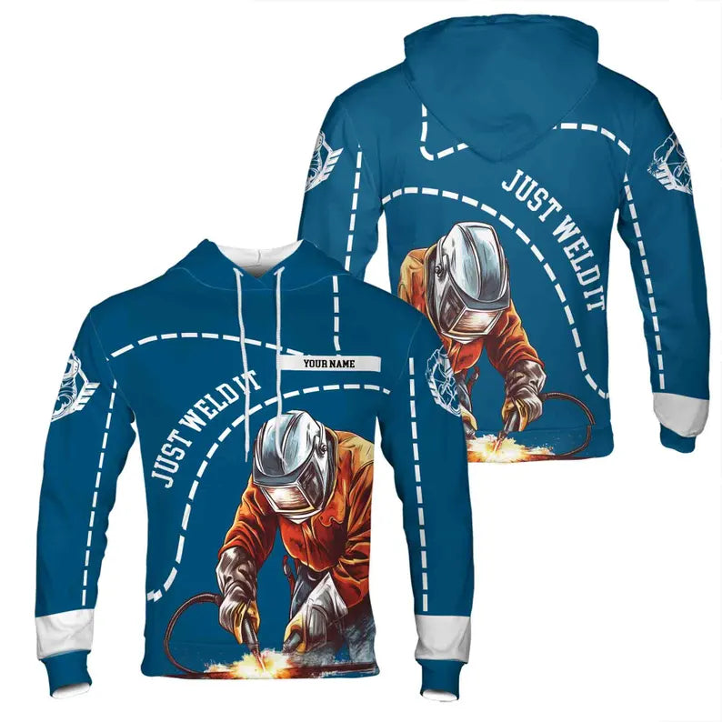 Custom Name Mechanic Tool Skull Gears Red Hoodie 3D