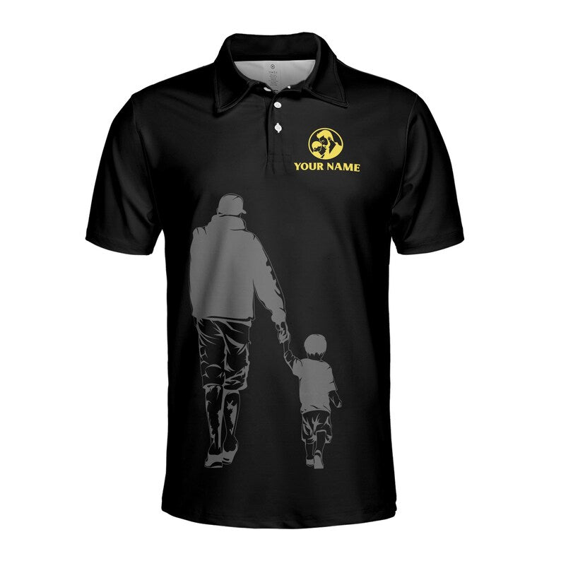 Customize Name Thanks For Being Better Dad Black 3D Men's Polo Shirt