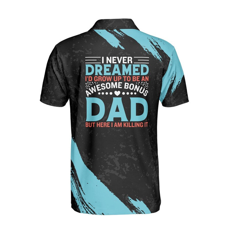 Custom Bonus Dad Polo Shirt - 3D Print Men's Fashion