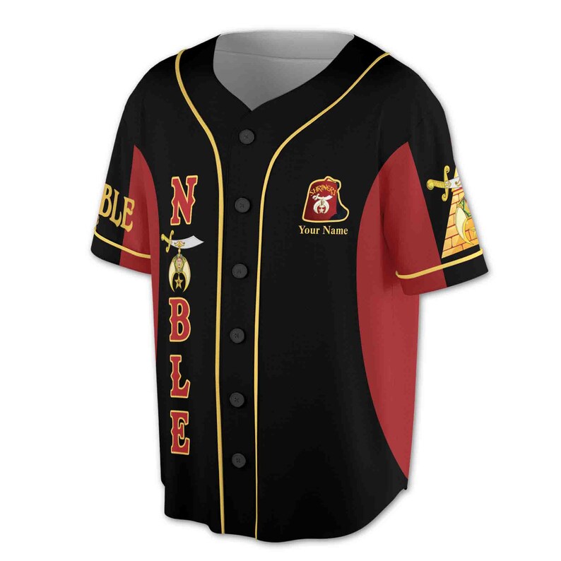 Customized Noble Shriners Temple Ancient Baseball Jersey