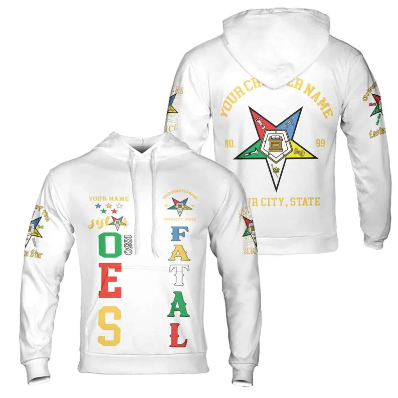 Custom 1850 OES Order Of The Eastern Star Hoodie 3D