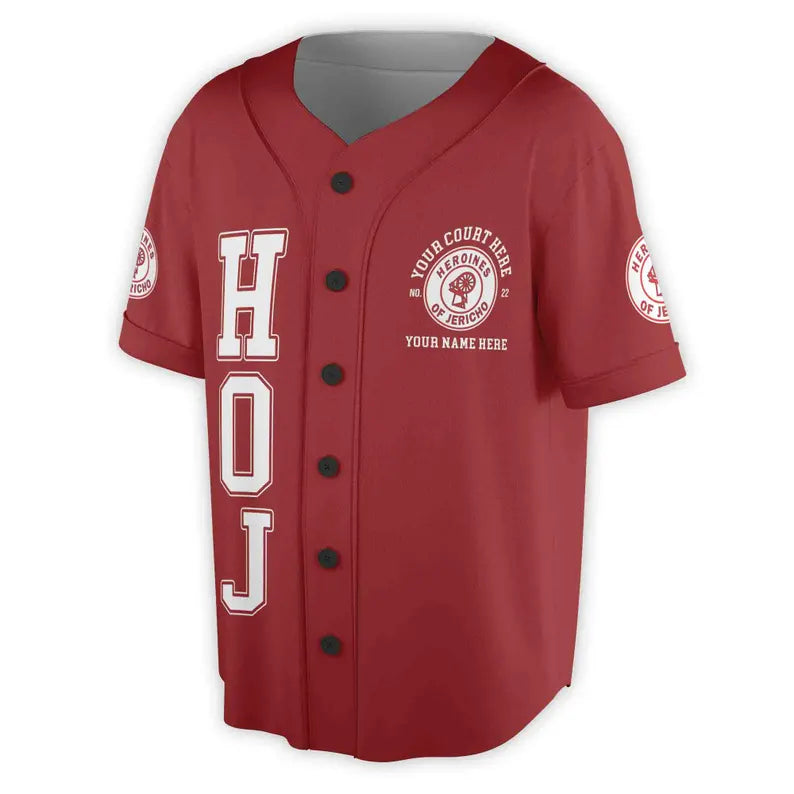 Heroine of Jericho Baseball Jersey, Christian Women Faith Shirt, Custom Name Team Jersey, Religious Gift Unisex, 3D Baseball Jersey Shirt