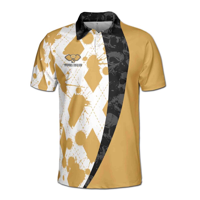 Customize Name Pickleball Paddle Player Drinking Team Problem Brown 3D Men's Polo Shirt