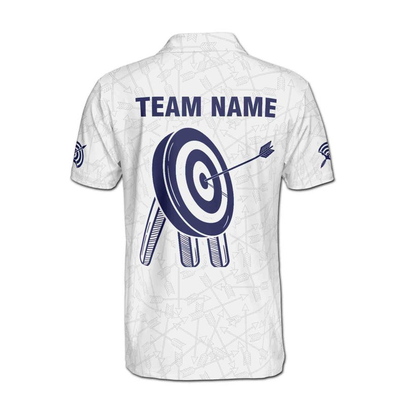 Name Archery Bow Arrow Board Texas Flag White 3D Polo Shirt Men