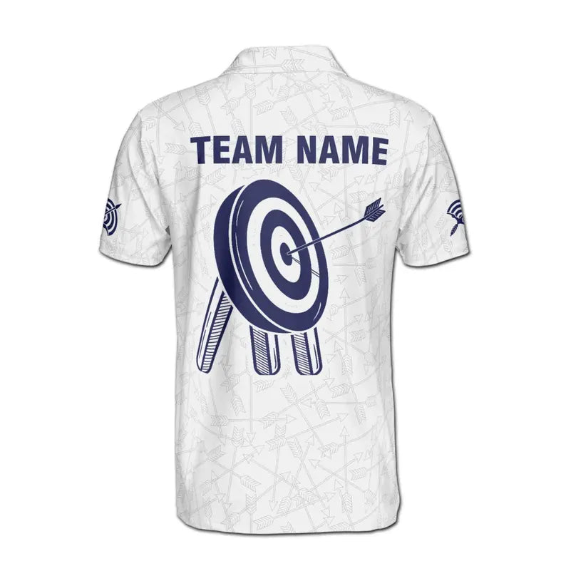 Customize Name Archery Bow Arrow Board Texas Flag White 3D Men's Polo Shirt