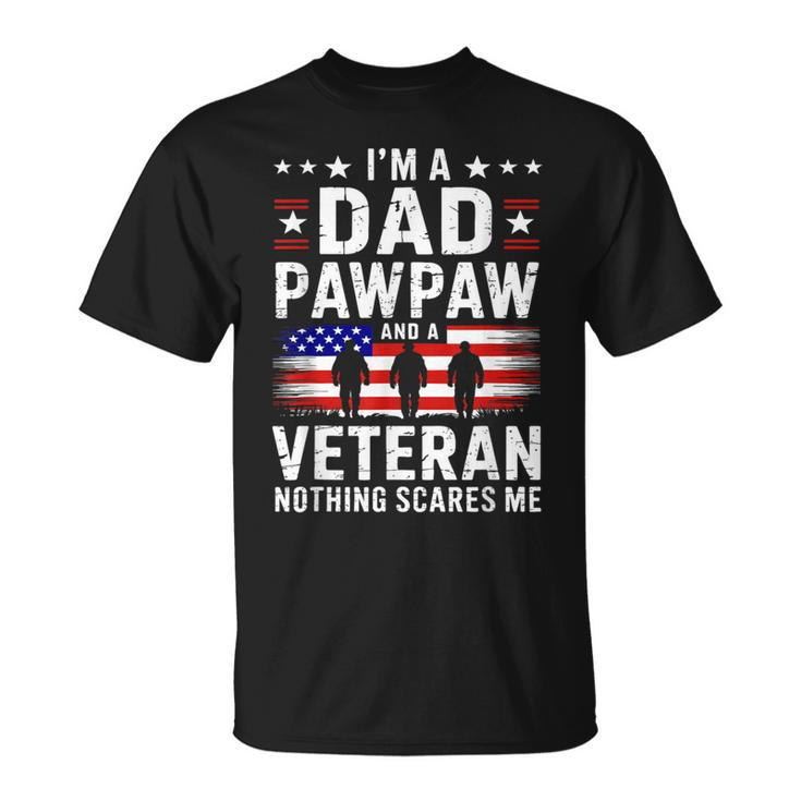 I'm A Dad Pawpaw And A Veteran Grandpa Fathers Day T-Shirt