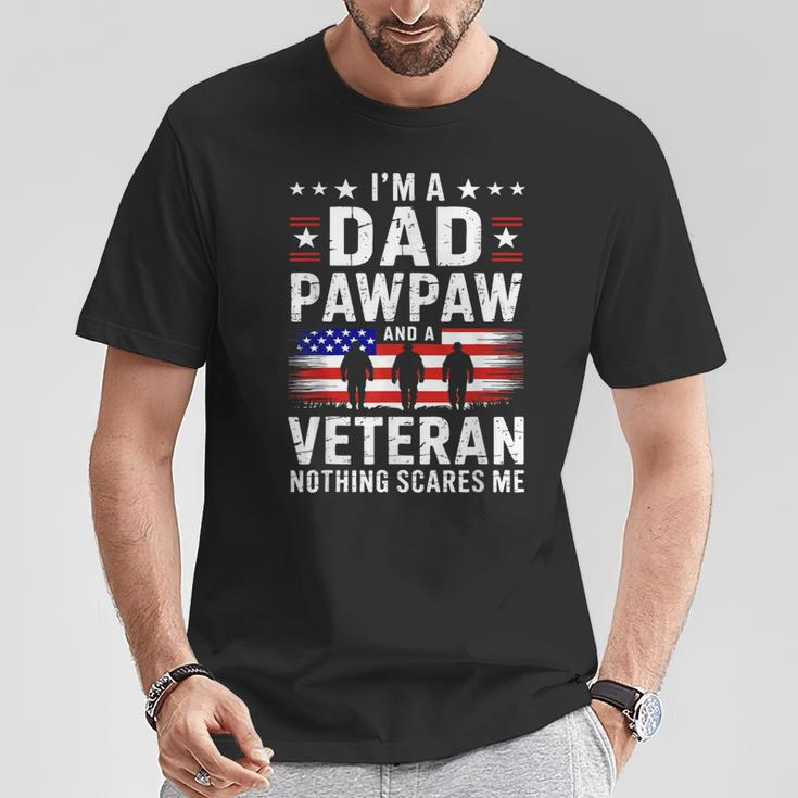 I'm A Dad Pawpaw And A Veteran Grandpa Fathers Day T-Shirt