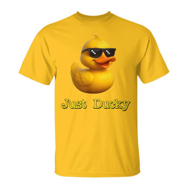 Just Ducky Rubber Yellow Duck Childish Graphic T-Shirt