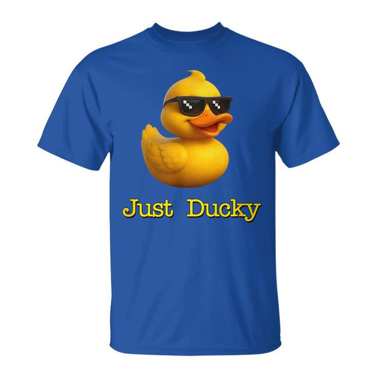 Just Ducky Rubber Yellow Duck Childish Graphic T-Shirt