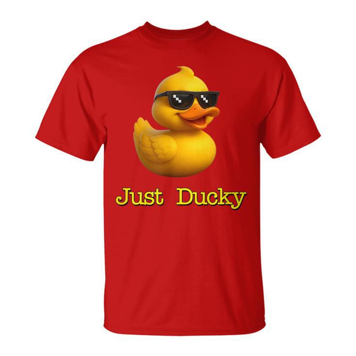 Just Ducky Rubber Yellow Duck Childish Graphic T-Shirt