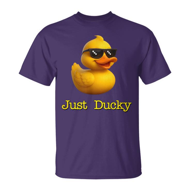Just Ducky Rubber Yellow Duck Childish Graphic T-Shirt